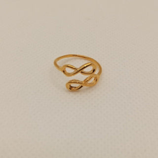 Anillo ajustable infinito baño de oro