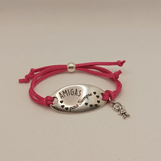 Pulsera antelina "Amigas para siempre"