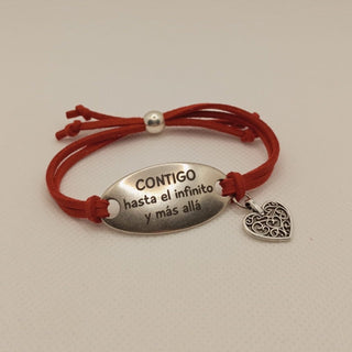 Pulsera antelina "Contigo hasta el infinito y más allá"