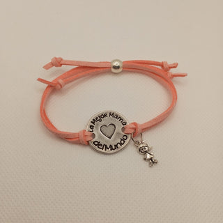 Pulsera antelina "La mejor mamá del mundo"