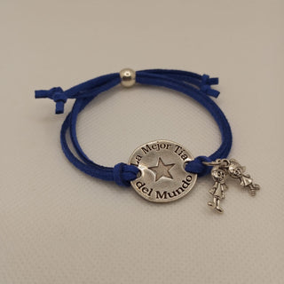 Pulsera antelina "La mejor tía del mundo"