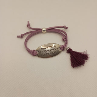 Pulsera antelina "Siempre juntas, siempre unidas, siempre amigas"