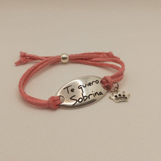 Pulsera antelina "Te quiero sobrina"