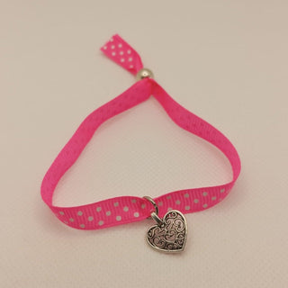 Pulsera Lola rosa con corazón