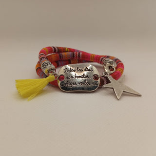 Pulsera étnica "Todos los días son bonitos si elijes verlos así"