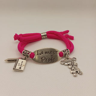 Pulsera lycra "Para la mejor profe"