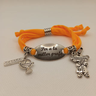 Pulsera lycra "Per a la millor profe" (CATALÁN)