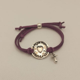 Pulsera antelina "La mejor mamá del mundo"